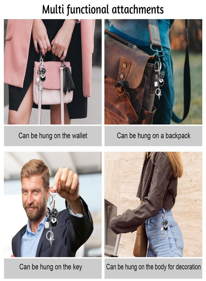 Joyline Y2K Aesthetic 8 Ball Dice Charm Keychain for Women & Men Cute Bag Purse Handbag Accessories - Image 4